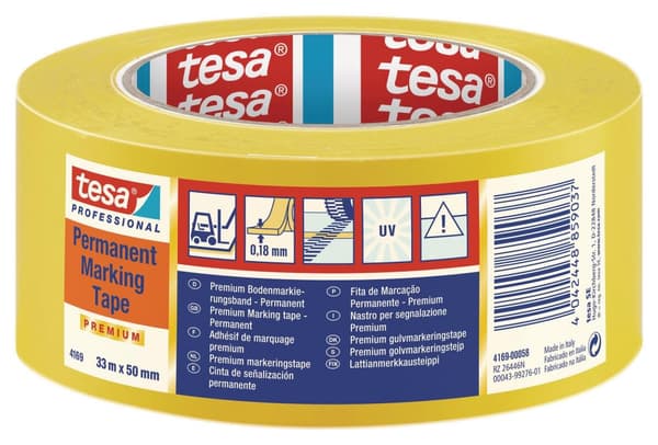 Golvmarkering TESA Prem. 50mmx33m gul
