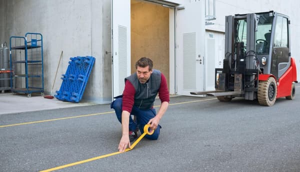 Golvmarkering TESA Prem. 50mmx33m gul