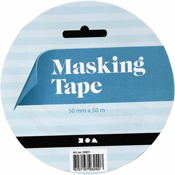 Målartejp Maskeringstejp - B: 50 mm - 50 meter