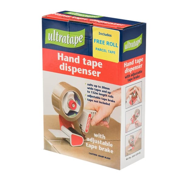 Ultratape 50 mm handbandsdispenser med broms Brown One Size