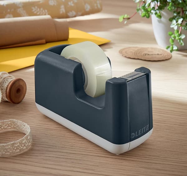 Tejpdispenser LEITZ COSY inkl. tejp grå