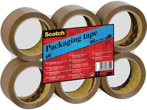 Emb.tape Scotch Hotmelt 50Mmx66 Brun (6 stk) (1 stk.)