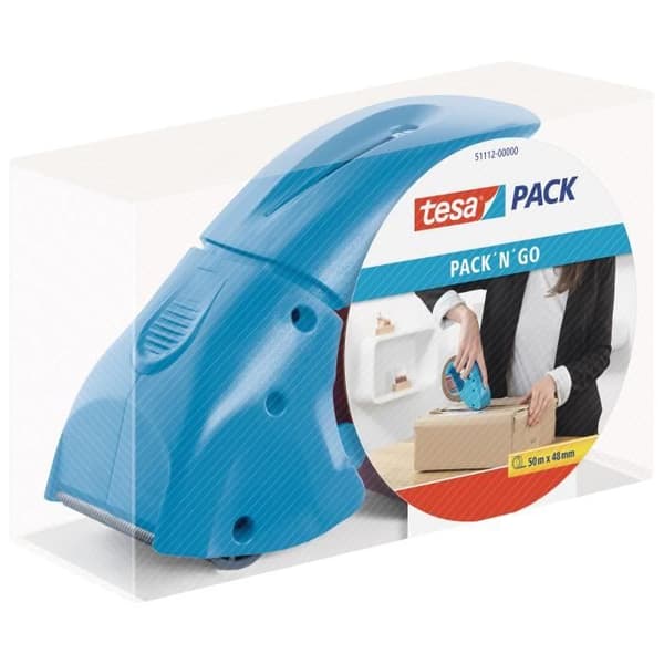 TESA Manuell dispenser + Rulle - 50m x 48mm - Blå