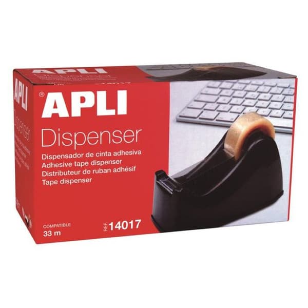 Tejpdispenser - APLI AGIPA - Liten modell - Färg Svart - Längd 33 meter
