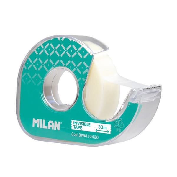 Osynligt tejp - Milan - 19mm x 33m - Återvinningsbar - Metallkniv - Matt
