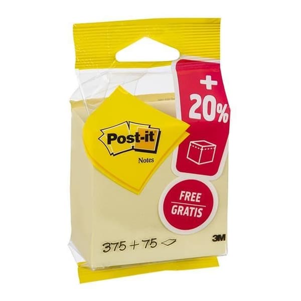 Post it 3M neon kub gul