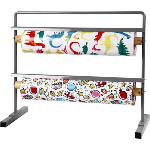 Dispenser för omslagspapper av hög kvalitet med praktisk skärmekanism. För 2 rullar. maximal bredd 57 cm. ref 20347