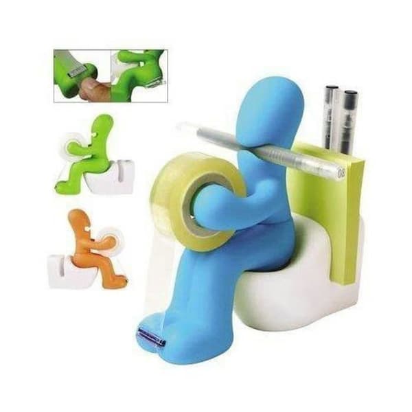 Leoie The Butt Station - Skrivbordstillbehör: Tape Dispenser Pen Memo Cliphållare för förvaring (slumpmässig färg)