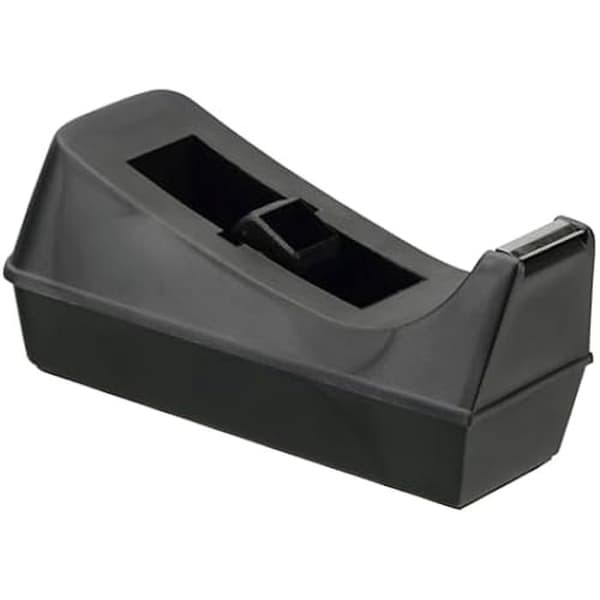 Tejp hållare - Q-CONNECT - Plastmodell - 19 mm x 33 m - Halkfri bas - Svart