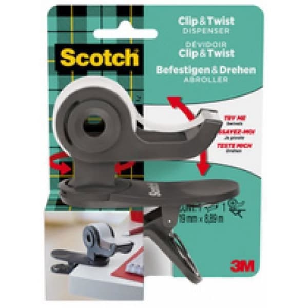 scotch scotch clip & twist tape dispenser, turkossvartAllmänna tjänster Scotch Clip & twist tape dispenser