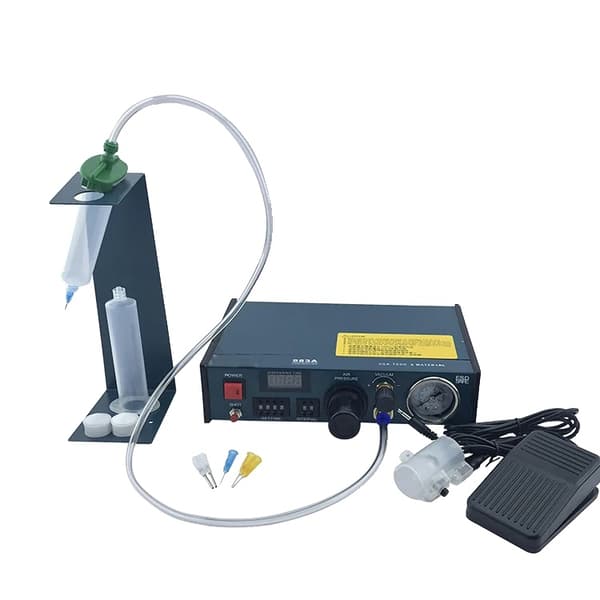 Limdispenser, Semi-automatisk drift, Justerbart lufttryk, Flere dispenseringsmuligheder