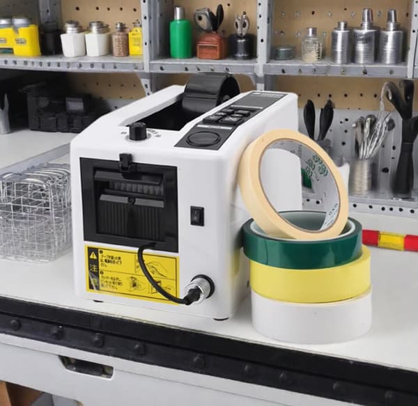 M-1000S Automatisk Tape Dispenser, Justerbar Længde 5-999mm, Bred Tape Kompatibilitet 7-50mm, Kompakt Design