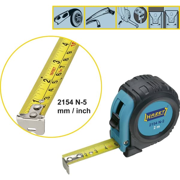 Måttband 5 m Stål Hazet 2154N-5