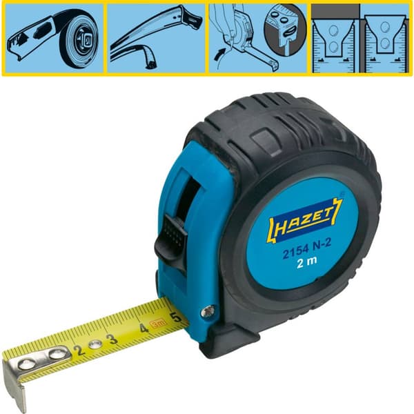 Hazet 2154N-2 2154N-2 Måttband 2 m Stål