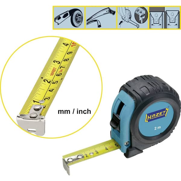 Måttband 3 m Stål Hazet 2154N-3 2154N-3