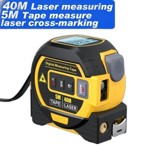 Digital Laserafstandsmåler 5m Målebånd - Måling af Laserbåndmåler, Elektronisk Roulette Type A 40m