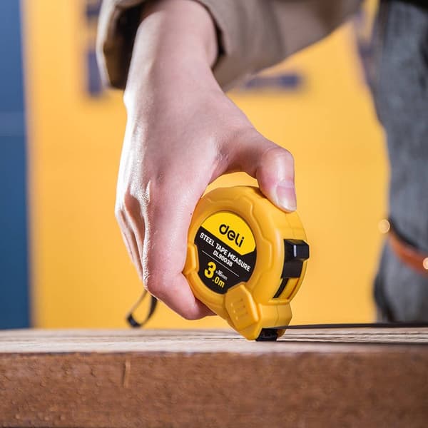 Steel Measuring Tape 3m/16mm Deli Tools EDL9003B (yellow)