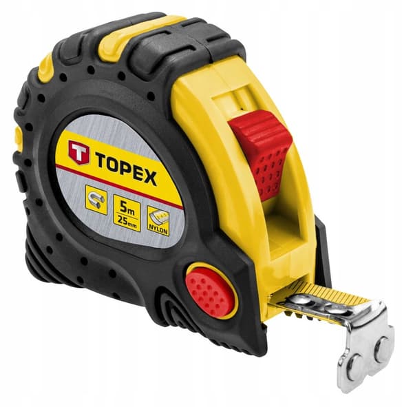 TOPEX Stålmålebånd 5 mx 25 mm magnet