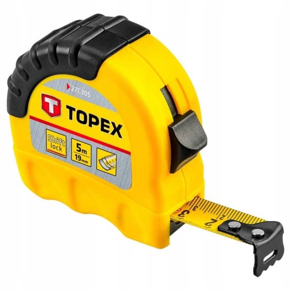 TOPEX Stålmålebånd 5 mx 19 mm