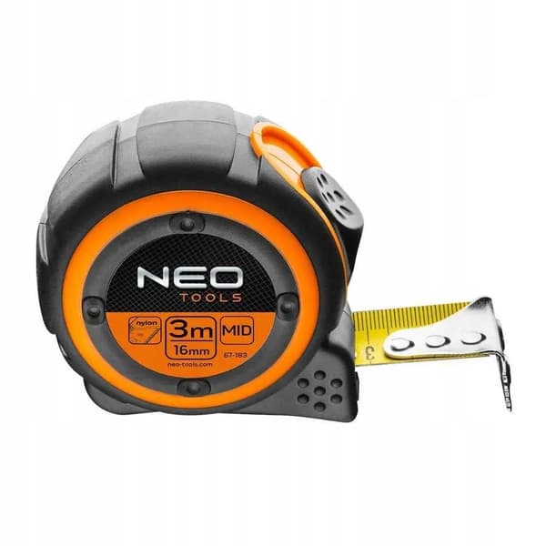 NEO Stålmåttband 3 mx 16 mm, magnet