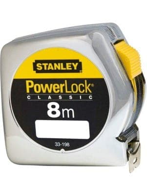 STANLEY RULLEMÅL 8m x 25mm POWERLOCK KORT