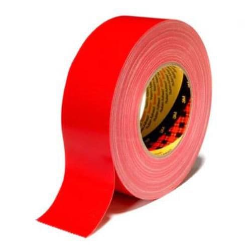 Tejp textil plastbelagd 50mx50mm röd