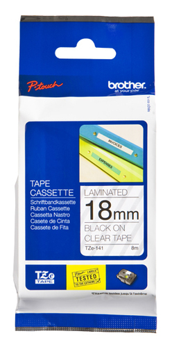 Brother TZe tape 18mmx8m black/clear