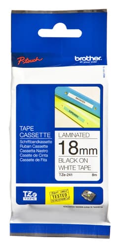 Brother TZe tape 18mmx8m black/white