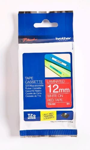 Brother TZe tape 12mmx8m white/red