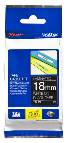 Brother TZe tape 18mmx8m white/black