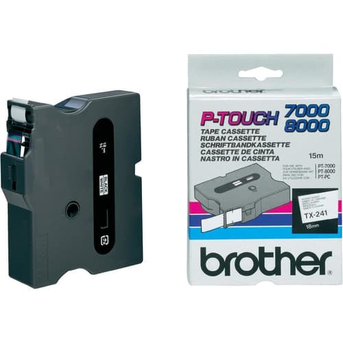 Brother TX tape 18mmx15m black/white