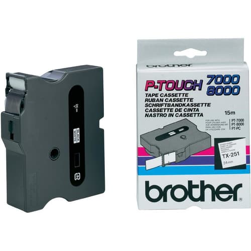 Brother TX tape 24mmx15m black/white