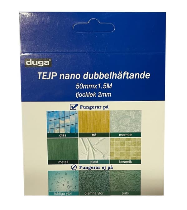 Nanotejp Dubbelhäftande 1,5 m x 50mm