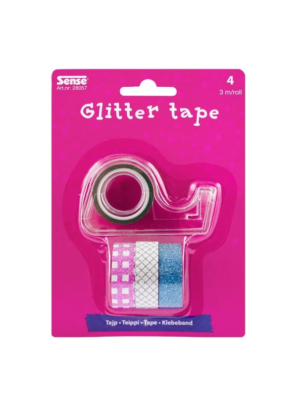 Sense Glittertejp 4-Pack