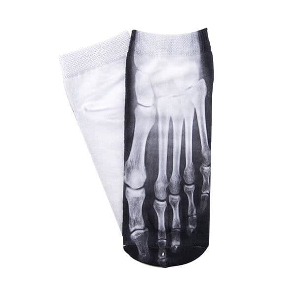 Ett par röntgenmönstrade strumpor * Material: 0% bomull, 17% nylon och 3% spandex * storlek: en storlek 36-43 *
