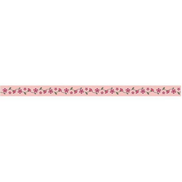 Maskeringstejp 5 m x 1,5 cm - Fleurs rosa