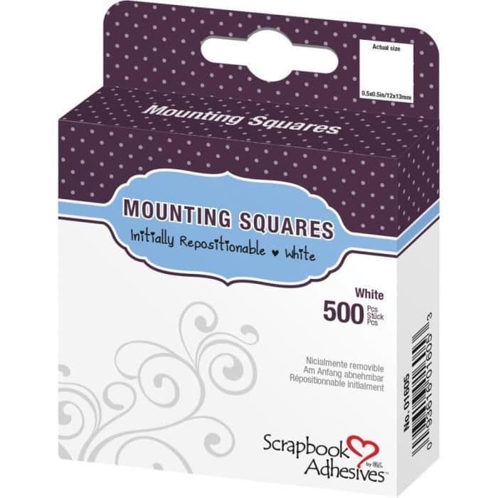 SCRAPBOOK ADHESIVES® BY 3 L Mount Square dispenser - 500 flyttbara kuddar - Vit