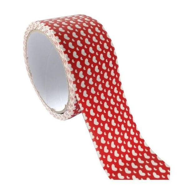 Dekorativt tejp - Queen Tape - Kärlek - Röd - 48 mm bred - 8 meter lång