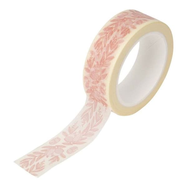 Maskeringstejp - Draeger Paris - Ros - 10 M - Blommönster - Dekorativt limmade
