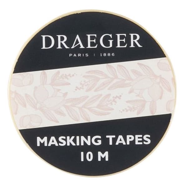 Maskeringstejp - Draeger Paris - Ros - 10 M - Blommönster - Dekorativt limmade
