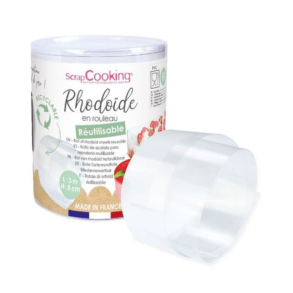 Ruban rhodoïde för entremets 3 m x 8 cm