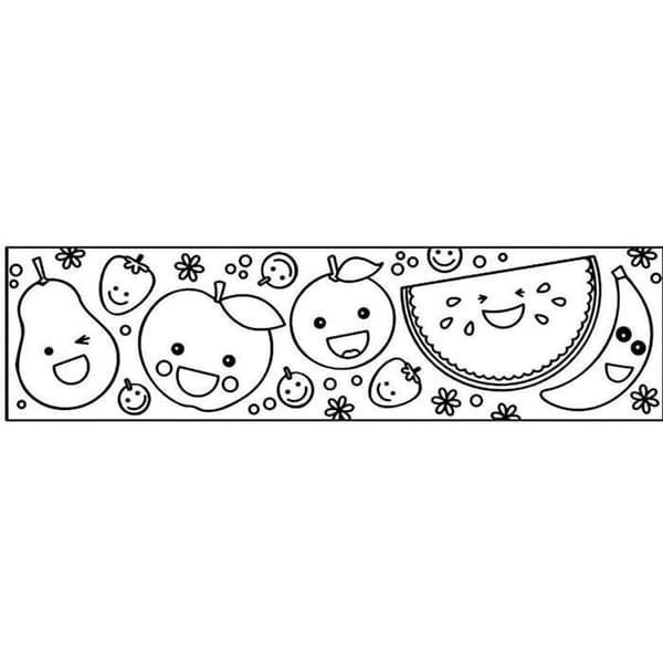 Maskeringstejp stor att färglägga - Frukter 4,6 cm x 5 m