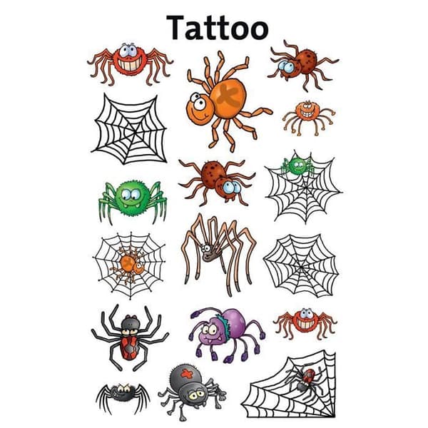 AVERY Zweckform barn tatueringar spindlar (Tillfällig transferfilm, dermatologiskt testad) 17 Klistermärken - 56693