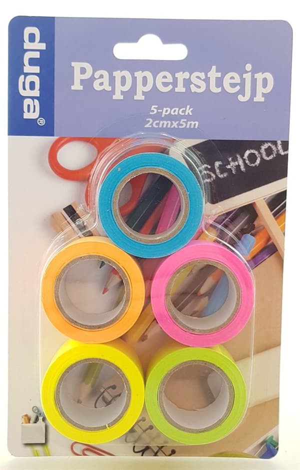 10-Pack - Papperstejp / Tejp Papper - 2cm x 5m