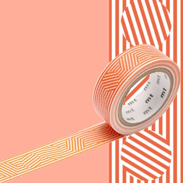 Maskeringstejp MT linjer och cirklar orange