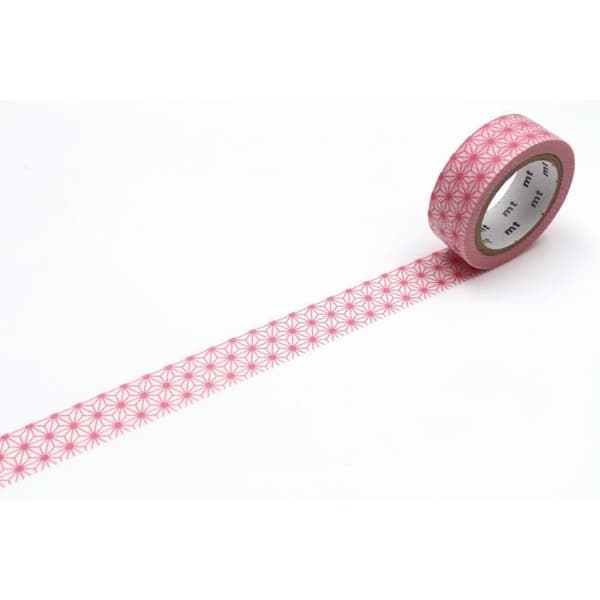 Maskeringstejp - MT - stjärna asanoha - pastellrosa - Papper - 1 styck