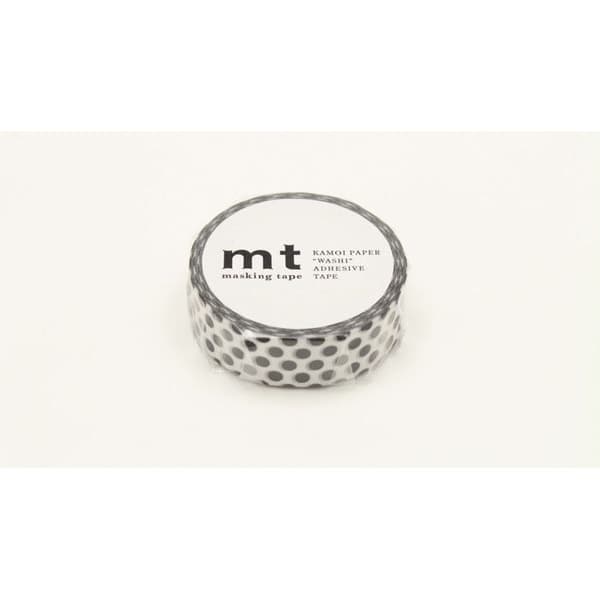 Polka dot maskeringstejp - Svart - 1,5 cm x 7 m