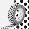 Miniatyrbild 1 av 2: Polka dot maskeringstejp - Svart - 1,5 cm x 7 m