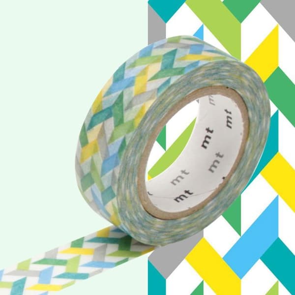 Maskeringstejp flerfärgade kalla toner - 1,5 cm x 7 m