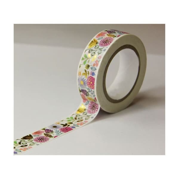 Maskeringstejp - Blomtema - Flytbar - 15 mm x 10 m